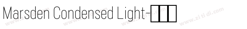 Marsden Condensed Light字体转换